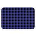 Navy Blue And Black Buffalo Check Print Indoor Door Mat