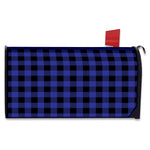Navy Blue And Black Buffalo Check Print Mailbox Cover