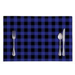 Navy Blue And Black Buffalo Check Print Placemat
