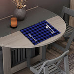 Navy Blue And Black Buffalo Check Print Placemat