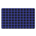 Navy Blue And Black Buffalo Check Print Polyester Doormat