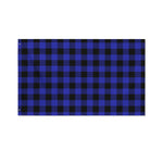 Navy Blue And Black Buffalo Check Print Polyester Flag