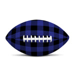 Navy Blue And Black Buffalo Check Print Rugby Ball