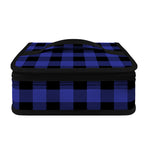 Navy Blue And Black Buffalo Check Print Small Lunch Bag