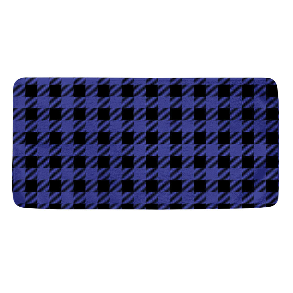 Navy Blue And Black Buffalo Check Print Towel