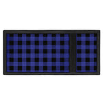 Navy Blue And Black Buffalo Check Print Trifold Wallet