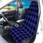 Navy Blue And Black Buffalo Check Print Waterproof Car Seat Cover
