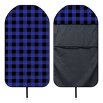 Navy Blue And Black Buffalo Check Print Waterproof Car Seat Cover