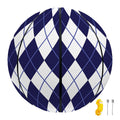 Navy Blue And White Argyle Pattern Print Basketball