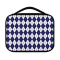 Navy Blue And White Argyle Pattern Print Classic Bible Case