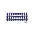 Navy Blue And White Argyle Pattern Print Extended Mouse Pad