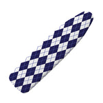 Navy Blue And White Argyle Pattern Print Ironing Board Cover