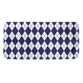 Navy Blue And White Argyle Pattern Print Towel
