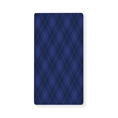 Navy Blue Argyle Pattern Print Baby Crib Sheet