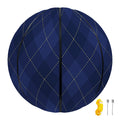 Navy Blue Argyle Pattern Print Basketball