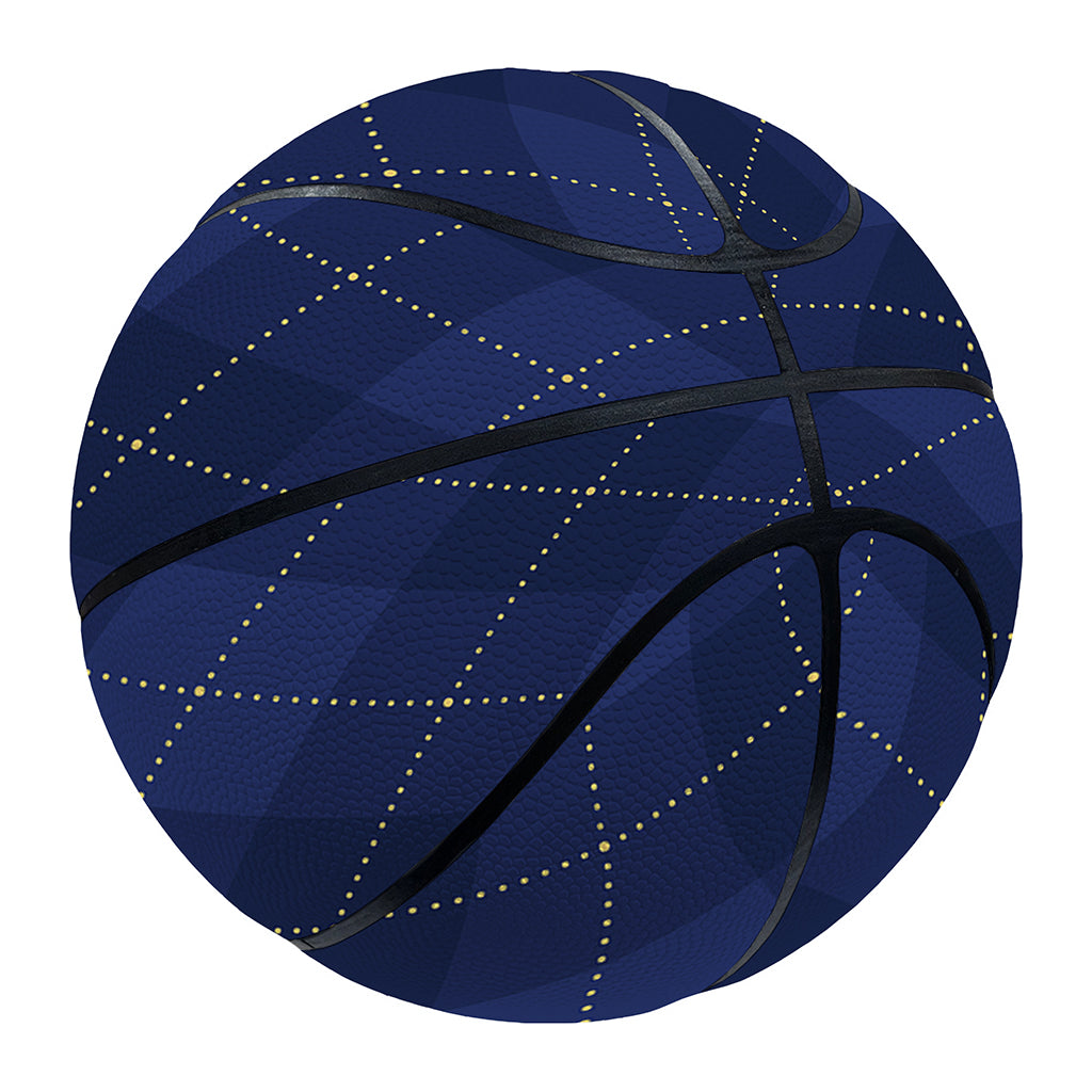 Navy Blue Argyle Pattern Print Basketball