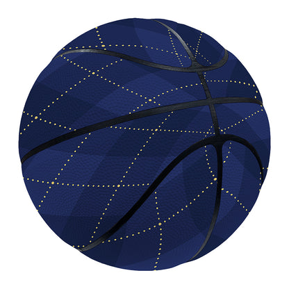 Navy Blue Argyle Pattern Print Basketball