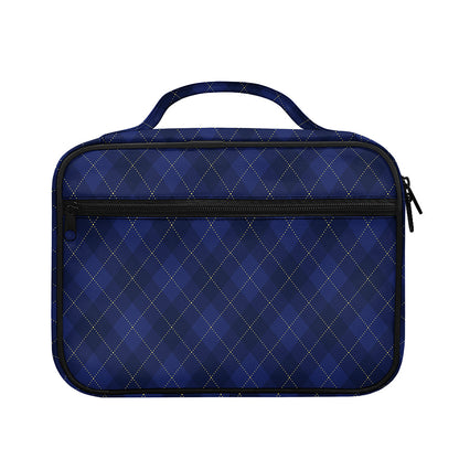 Navy Blue Argyle Pattern Print Briefcase Bible Bag