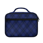 Navy Blue Argyle Pattern Print Briefcase Bible Bag