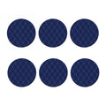 Navy Blue Argyle Pattern Print Coaster Set