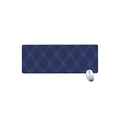 Navy Blue Argyle Pattern Print Extended Mouse Pad