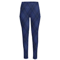 Navy Blue Argyle Pattern Print High-Waisted Pocket Leggings