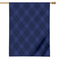 Navy Blue Argyle Pattern Print House Flag