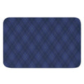 Navy Blue Argyle Pattern Print Indoor Door Mat
