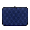 Navy Blue Argyle Pattern Print Laptop Sleeve