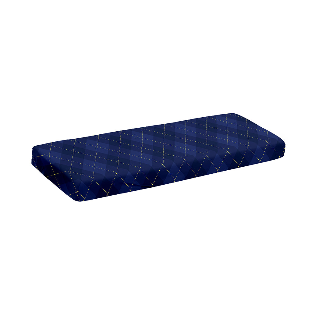 Navy Blue Argyle Pattern Print Piano Keyboard Cover
