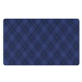 Navy Blue Argyle Pattern Print Polyester Doormat