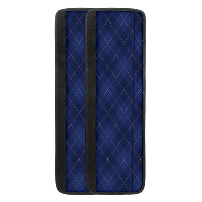 Navy Blue Argyle Pattern Print Refrigerator Handle Covers