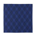 Navy Blue Argyle Pattern Print Silk Bandana
