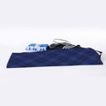 Navy Blue Argyle Pattern Print Sports Towel