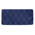 Navy Blue Argyle Pattern Print Towel