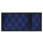 Navy Blue Argyle Pattern Print Trifold Wallet