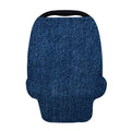 Navy Blue Denim Jeans Print Baby Seat Cover