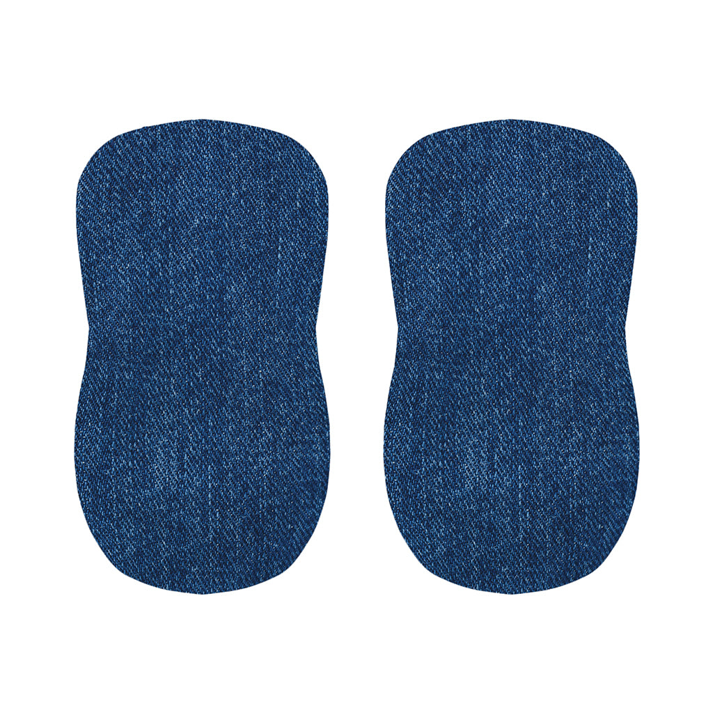 Navy Blue Denim Jeans Print Bar Stool Covers