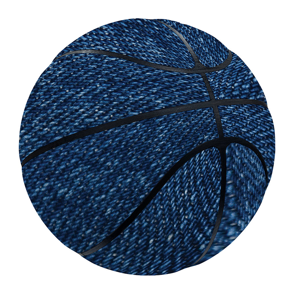 Navy Blue Denim Jeans Print Basketball
