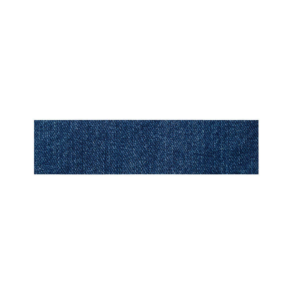Navy Blue Denim Jeans Print Bed Runner