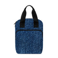 Navy Blue Denim Jeans Print Bible Tote Bag