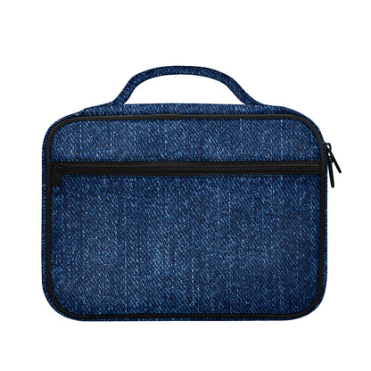 Navy Blue Denim Jeans Print Briefcase Bible Bag