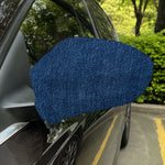 Navy Blue Denim Jeans Print Car Side Mirror Covers