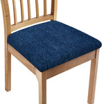 Navy Blue Denim Jeans Print Chair Cushion Cover