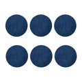 Navy Blue Denim Jeans Print Coaster Set