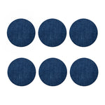 Navy Blue Denim Jeans Print Coaster Set