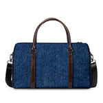 Navy Blue Denim Jeans Print Duffle Bag