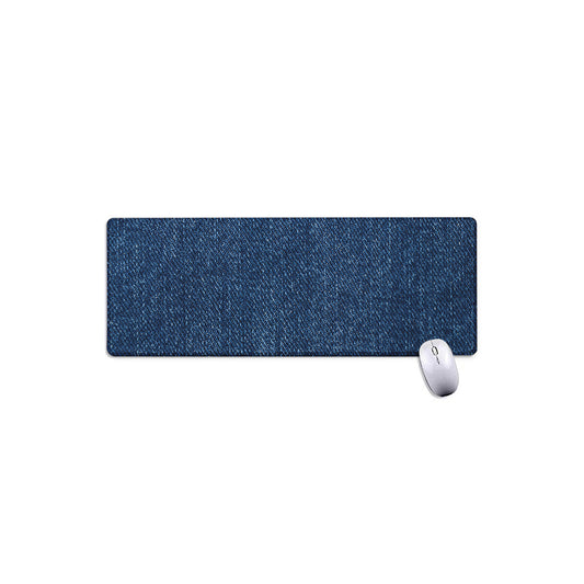 Navy Blue Denim Jeans Print Extended Mouse Pad