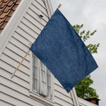 Navy Blue Denim Jeans Print House Flag