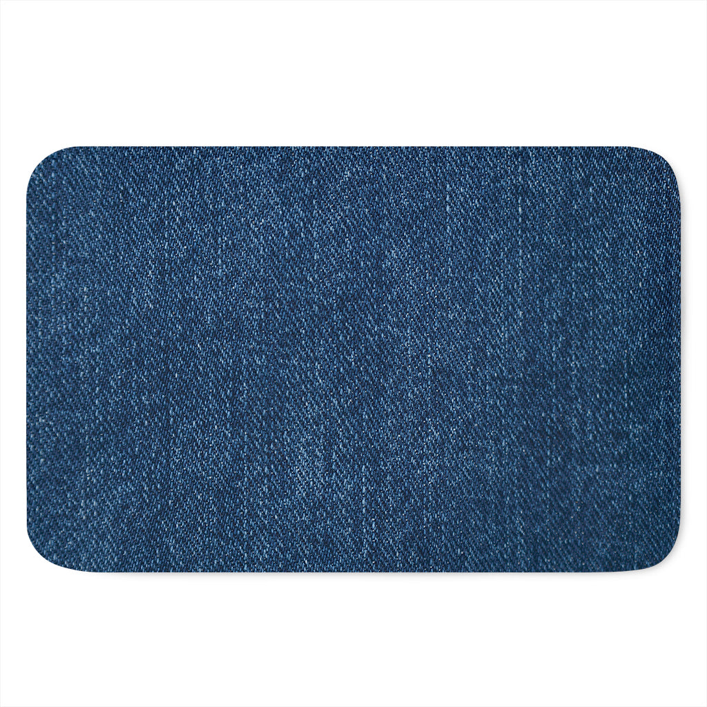 Navy Blue Denim Jeans Print Indoor Door Mat